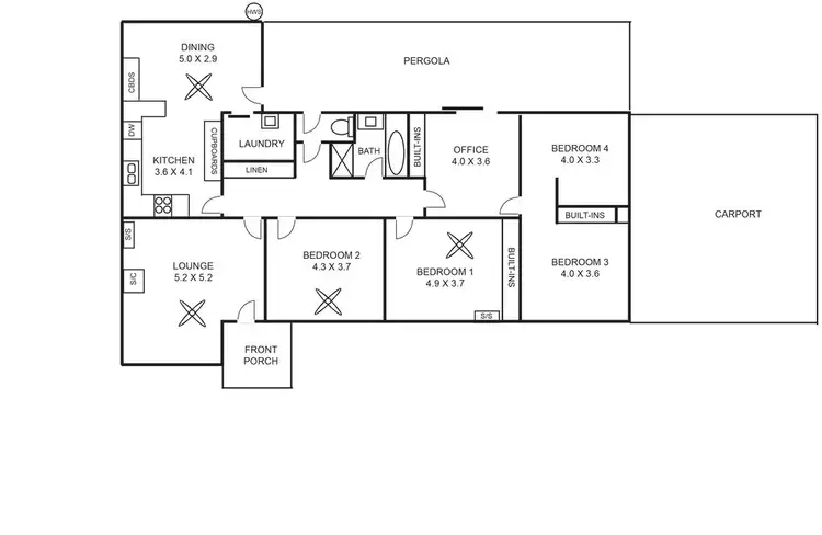 Floorplan of Homely rural property listing, 1736 Edenhope-Penola Road, Edenhope VIC 3318