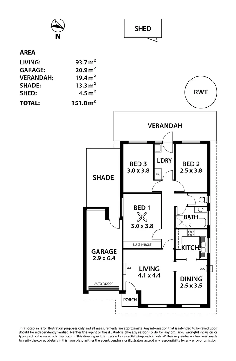 Floorplan of Homely unit listing, 2/2 Lime Street, Strathalbyn SA 5255