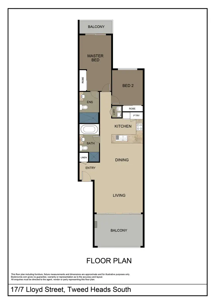 Floorplan of Homely unit listing, 17/7 Lloyd Street, Tweed Heads South NSW 2486