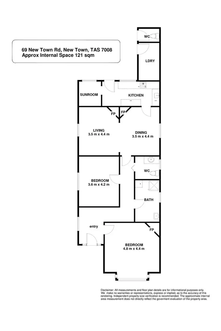 Floorplan of Homely house listing, 69 New Town Road, New Town TAS 7008