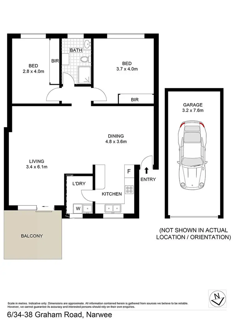 Floorplan of Homely unit listing, 6/34-38 Graham Road, Narwee NSW 2209