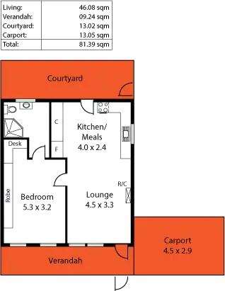 Floorplan of Homely unit listing, 5/1 Burnside Court, Burnside SA 5066