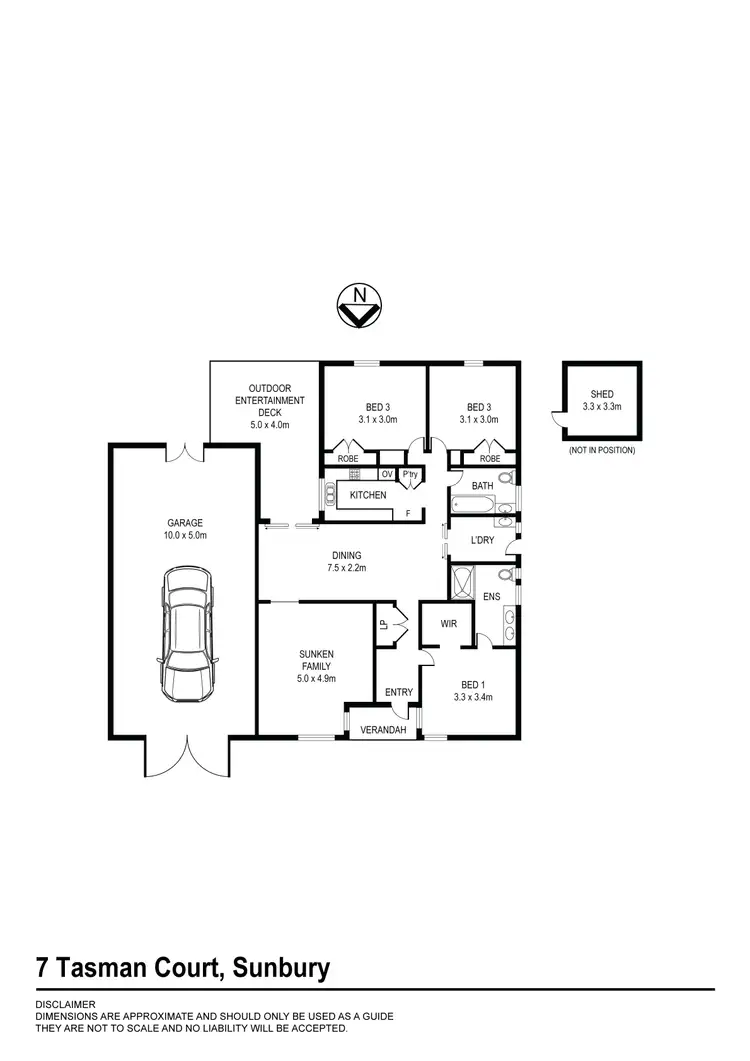 Floorplan of Homely house listing, 7 Tasman Court, Sunbury VIC 3429