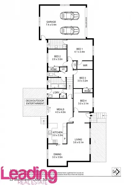 Floorplan of Homely house listing, 12 Stonehaven Close, Sunbury VIC 3429