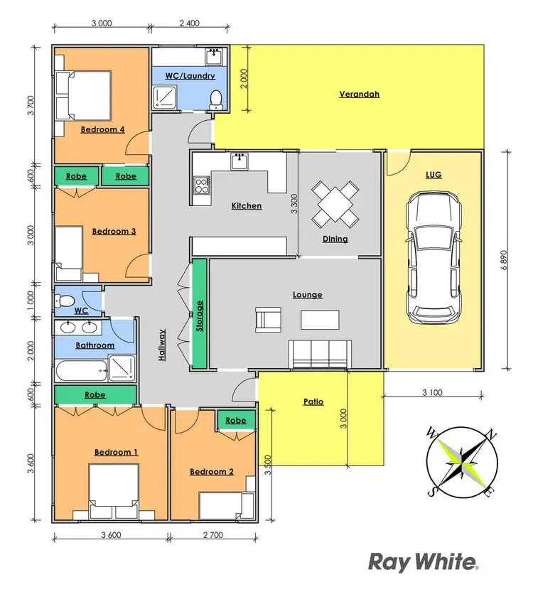 Floorplan of Homely house listing, 16 Hibiscus Close, Taree NSW 2430
