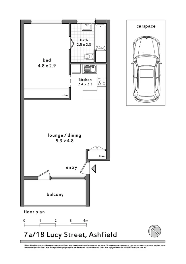 Floorplan of Homely unit listing, 7 / 18 Lucy Street, Ashfield NSW 2131