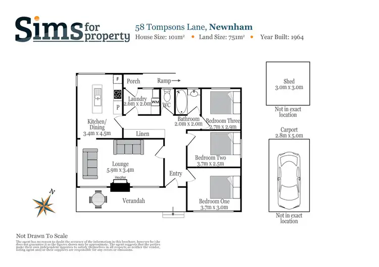 Floorplan of Homely house listing, 58 Tompsons Lane, Newnham TAS 7248