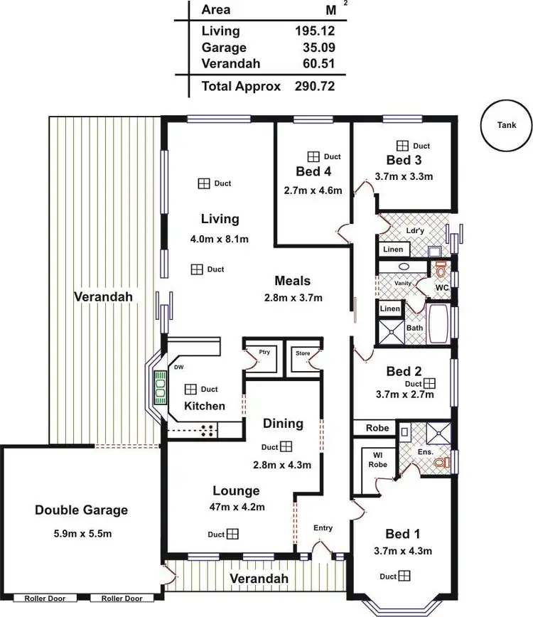 Floorplan of Homely house listing, 2 Rossiter Drive, Evanston Park SA 5116
