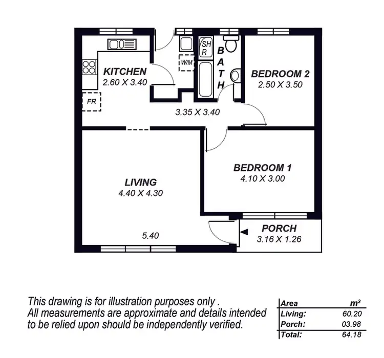 Floorplan of Homely unit listing, 5/12 Richard Street, Mansfield Park SA 5012