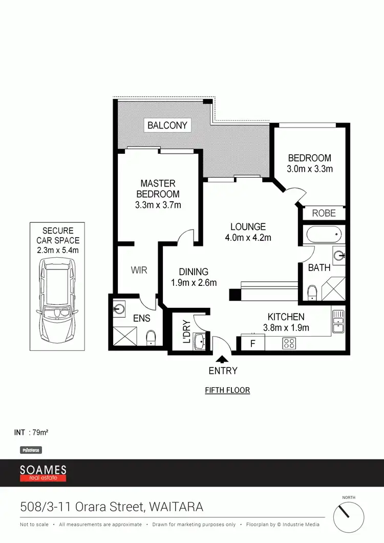 Floorplan of Homely apartment listing, 508/3-11 Orara Street, Waitara NSW 2077