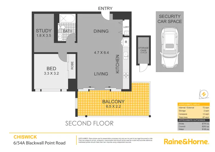 Floorplan of Homely apartment listing, 6/54a Blackwall Point Road, Chiswick NSW 2046