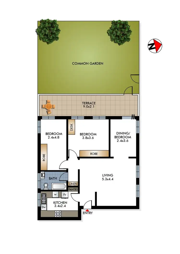 Floorplan of Homely apartment listing, 1/1 Marne Street, Vaucluse NSW 2030