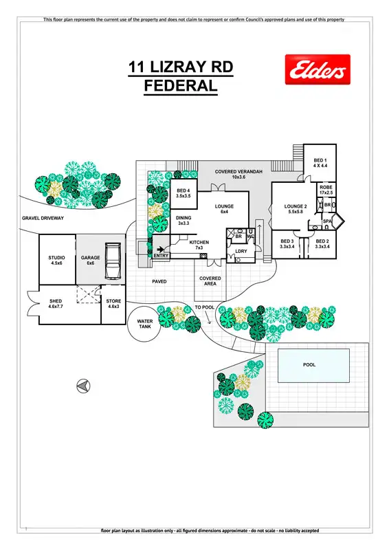 Floorplan of Homely rural property listing, # 11 Lizray Road, Federal NSW 2480