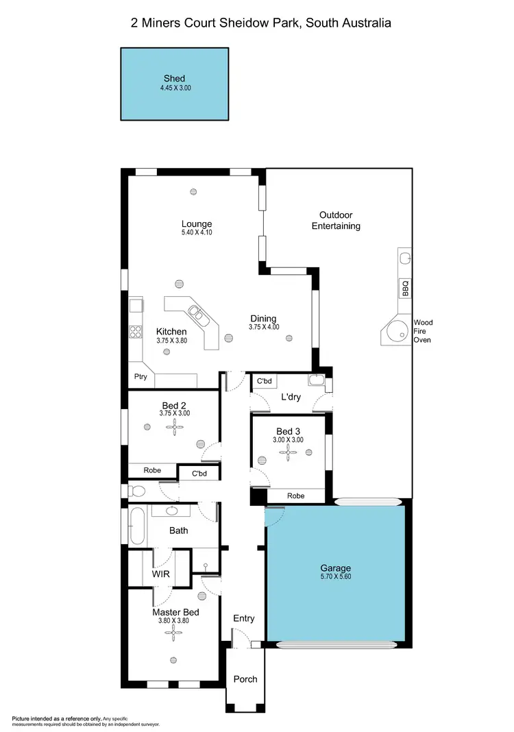 Floorplan of Homely house listing, 2 Miners Court, Sheidow Park SA 5158
