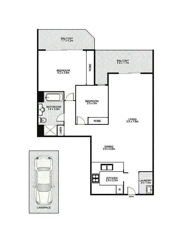Floorplan of Homely apartment listing, 131/18-20 Oxford Street, Darlinghurst NSW 2010