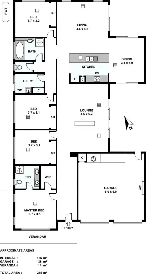 Floorplan of Homely house listing, 5 Roche Street, Freeling SA 5372