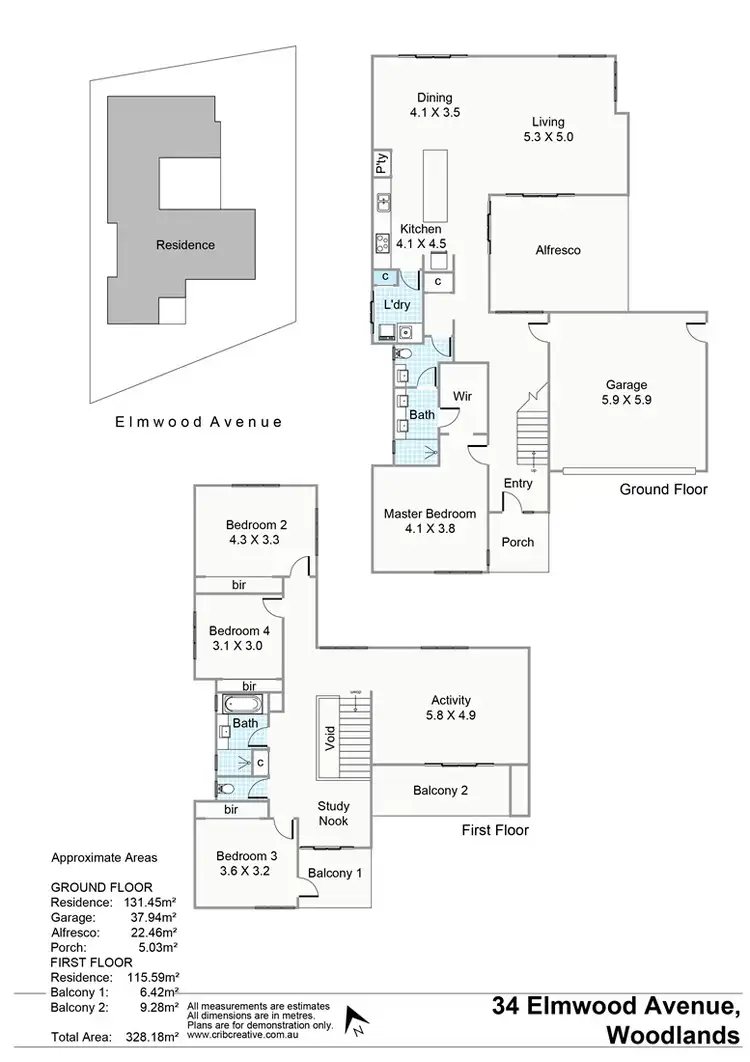 Floorplan of Homely house listing, 34 Elmwood Avenue, Woodlands WA 6018