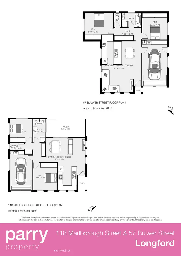 Floorplan of Homely unit listing, Units 1&2 118 Marlborough Street, Longford TAS 7301