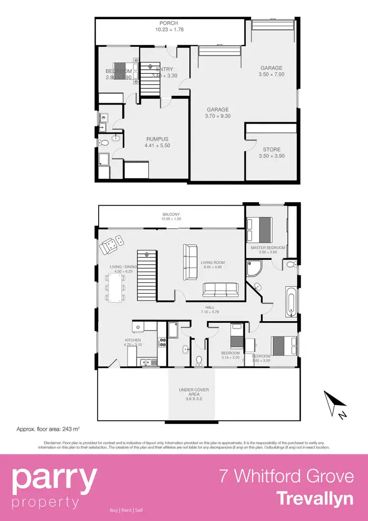 Floorplan of Homely house listing, 7 Whitford Grove, Trevallyn TAS 7250