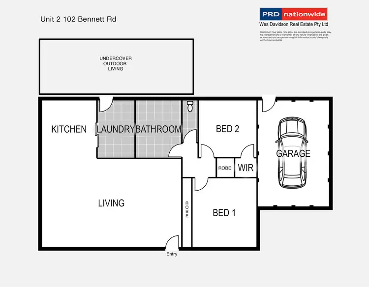 Floorplan of Homely unit listing, 2/102 Bennett Road, Horsham VIC 3400
