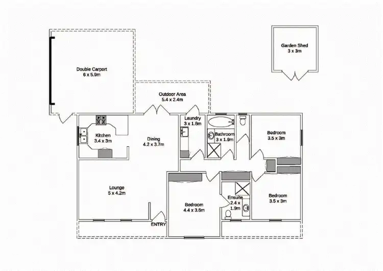 Floorplan of Homely house listing, 11 Belle Gardens Drive, Mildura VIC 3500