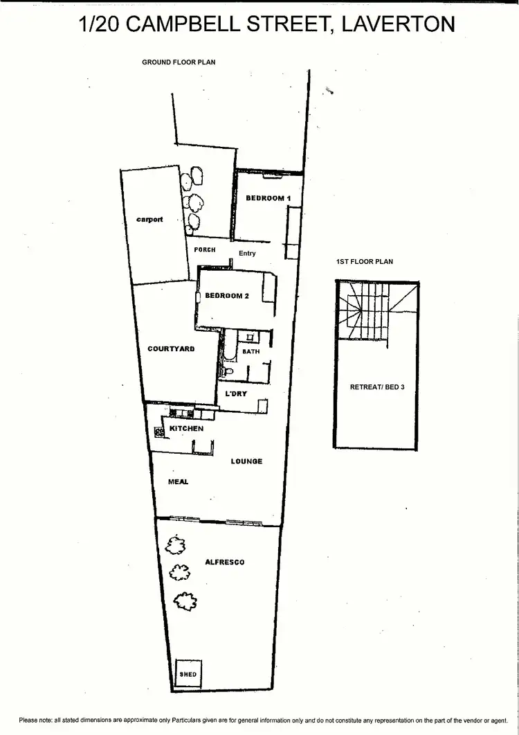 Floorplan of Homely townhouse listing, 1/20 Campbell Street, Laverton VIC 3028