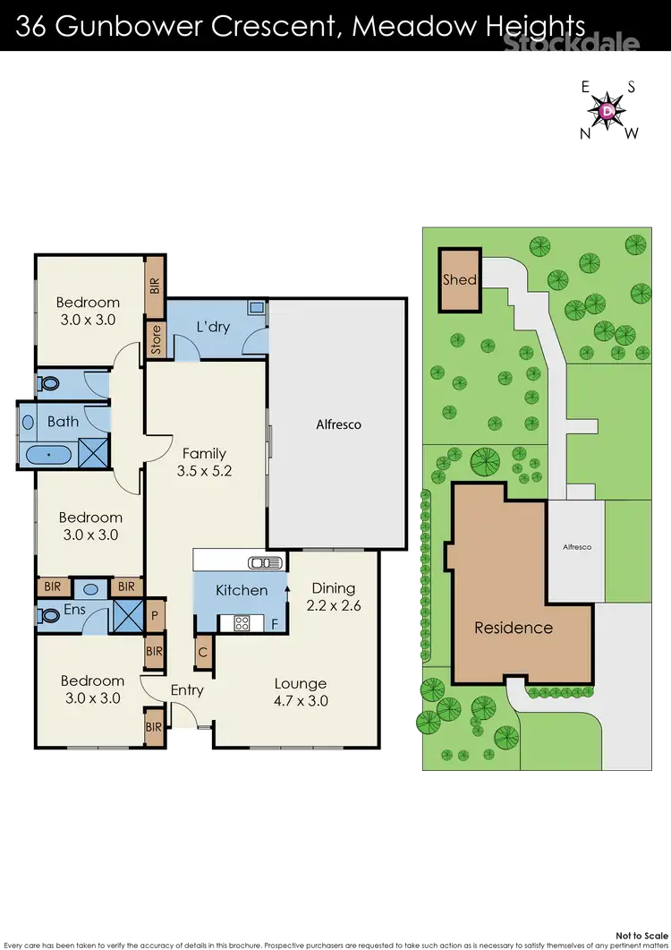 Floorplan of Homely house listing, 36 Gunbower Crescent, Meadow Heights VIC 3048
