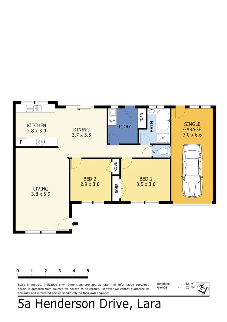 Floorplan of Homely house listing, 2/5 Henderson Drive, Lara VIC 3212