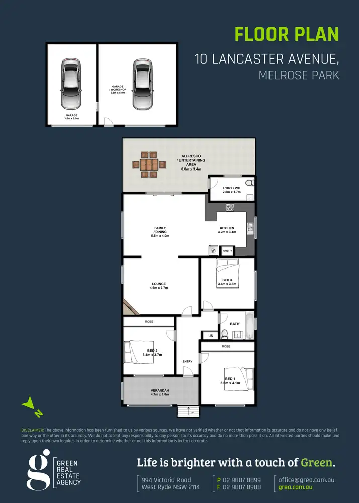Floorplan of Homely house listing, 10 Lancaster Avenue, Melrose Park NSW 2114