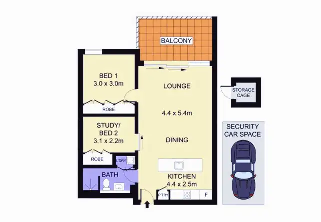 Floorplan of Homely apartment listing, C802/6 Saunders Close, Macquarie Park NSW 2113