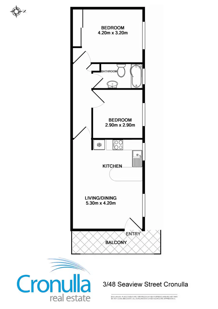 Floorplan of Homely apartment listing, 3/48 Seaview Street, Cronulla NSW 2230