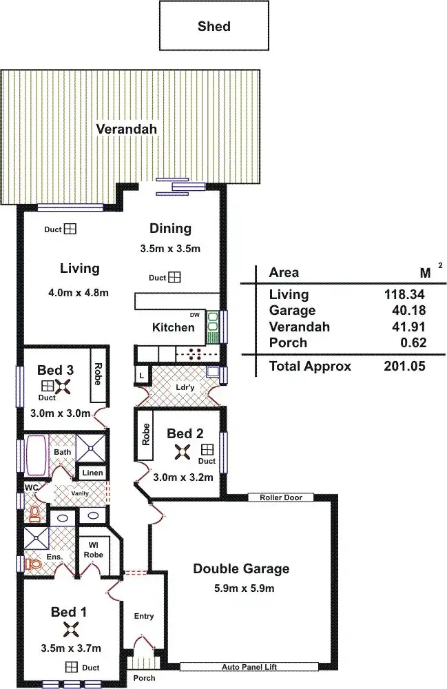Floorplan of Homely house listing, 24 Gairdner Boulevard, Andrews Farm SA 5114