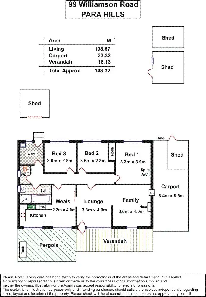 Floorplan of Homely house listing, 99 Williamson Road, Para Hills SA 5096