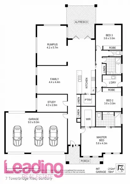 Floorplan of Homely house listing, 7 Towerbridge Rise, Sunbury VIC 3429