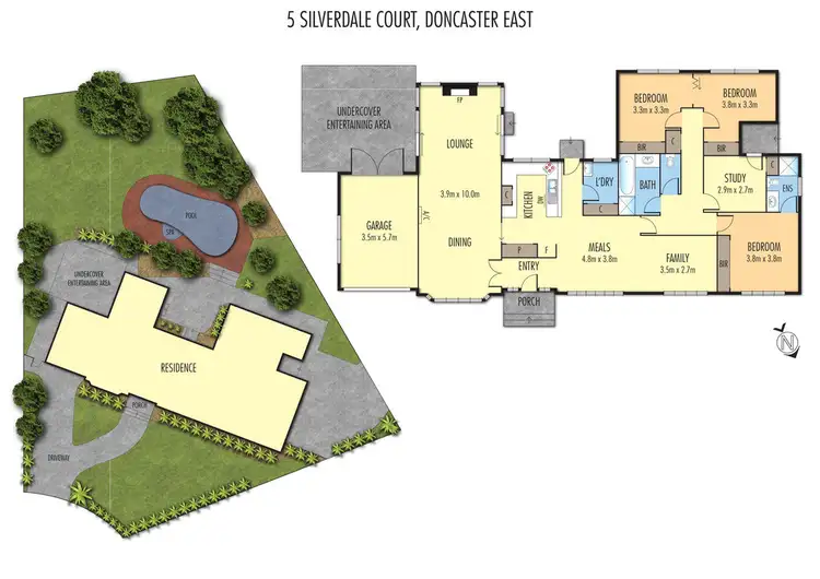Floorplan of Homely house listing, 5 Silverdale Ct, Doncaster East VIC 3109