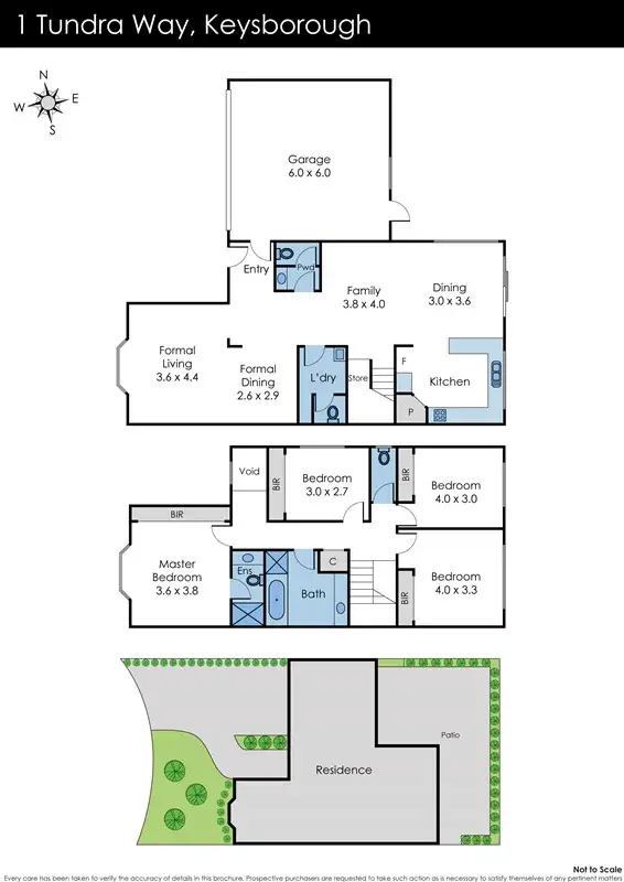 Floorplan of Homely house listing, 1 Tundra Way, Keysborough VIC 3173