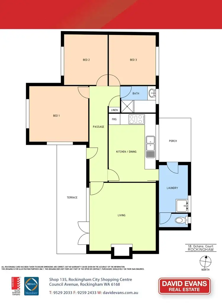 Floorplan of Homely house listing, 18 Octans Court, Rockingham WA 6168