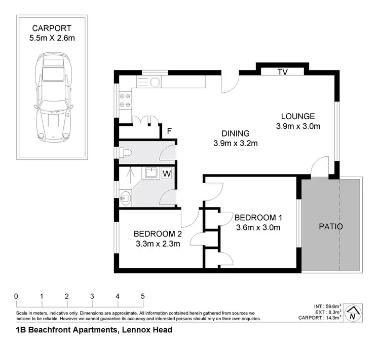 Floorplan of Homely unit listing, 1B/77-83 Ballina Street, Lennox Head NSW 2478