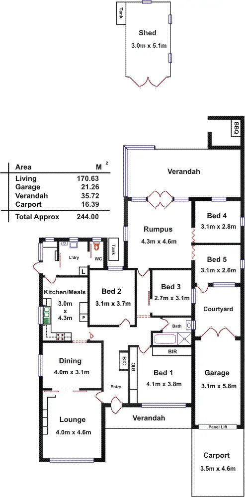 Floorplan of Homely house listing, 3 Trestrail Street, Magill SA 5072