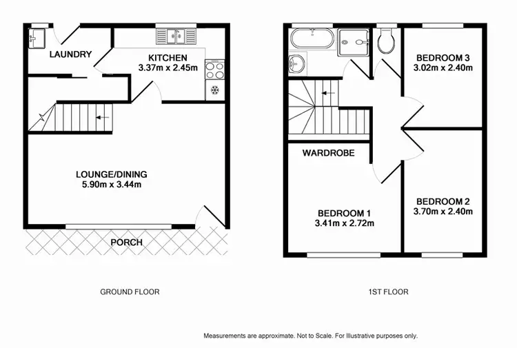 Floorplan of Homely townhouse listing, 13/107 Broughton Street, Campbelltown NSW 2560