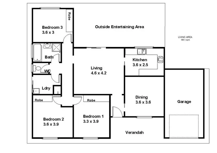 Floorplan of Homely house listing, 13 Cook Street, Renmark SA 5341