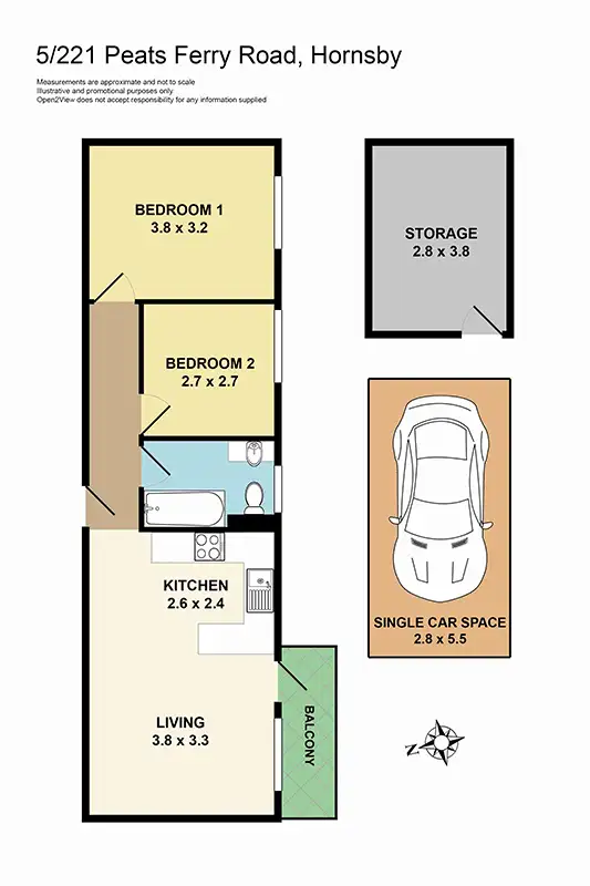 Floorplan of Homely unit listing, 5/221 Pacific Hwy, Hornsby NSW 2077