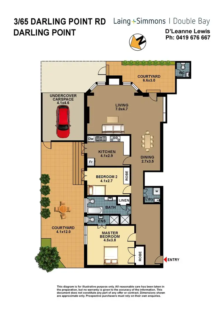 Floorplan of Homely apartment listing, 3 "Kyalla" 65 Darling Point Road, Darling Point NSW 2027