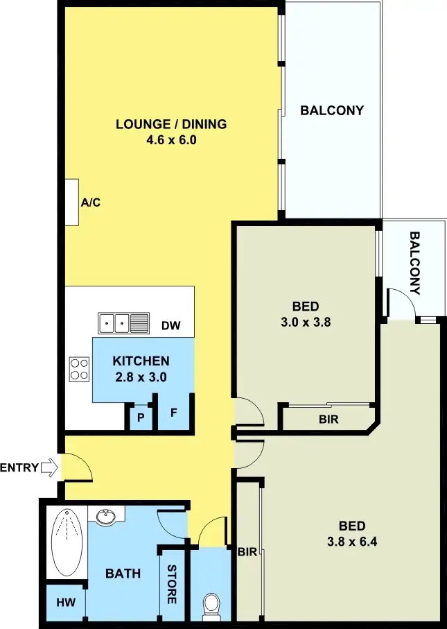 Floorplan of Homely apartment listing, 207/77 Village Way, Maribyrnong VIC 3032