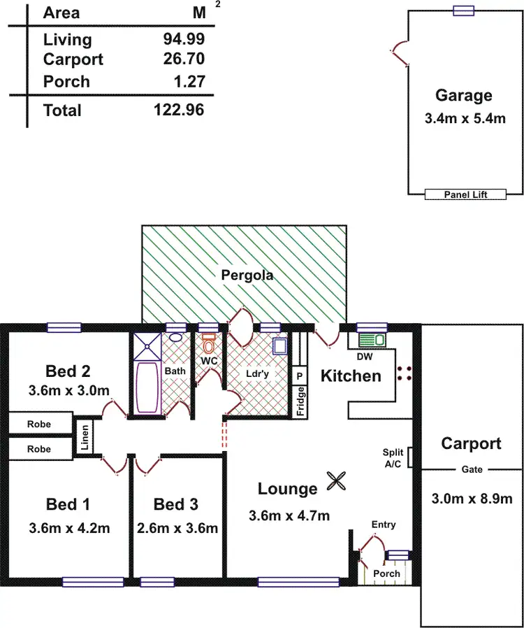 Floorplan of Homely house listing, 23 Caruso Crescent, Brahma Lodge SA 5109