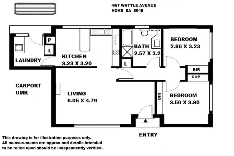 Floorplan of Homely unit listing, 4/67 Wattle Avenue, Hove SA 5048