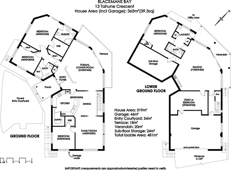 Floorplan of Homely house listing, 13 Tahune Crescent, Blackmans Bay TAS 7052