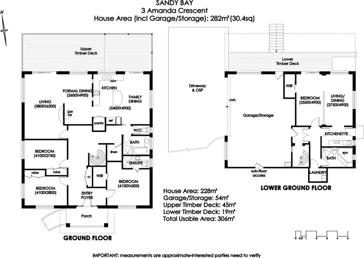 Floorplan of Homely house listing, 3 Amanda Crescent, Sandy Bay TAS 7005