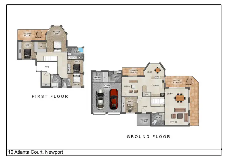 Floorplan of Homely house listing, 10 Atlanta Court, Newport QLD 4020