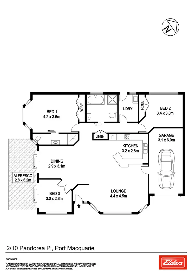 Floorplan of Homely villa listing, 2/10 Pandorea Place, Port Macquarie NSW 2444